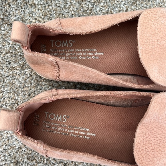 TOMS WOMEN’S DECONSTRUCTED ALPARGATA BLOOM NUBUCK SUEDE PINK WHITE SIZE 8.5 - Picture 3 of 6